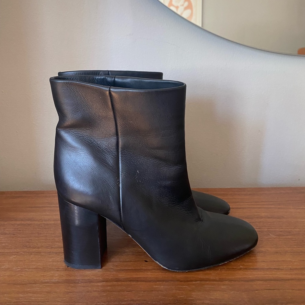 Leather booties by Vince